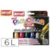 TEMPERA SOLIDA EN BARRA INSTANT ESCOLAR CAJA DE 6 COLORES METALIZAD...