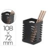 CUBILETE PORTALAPICES Q-CONNECT METAL CUADRADO NEGRO DIAMETRO 72 MM...