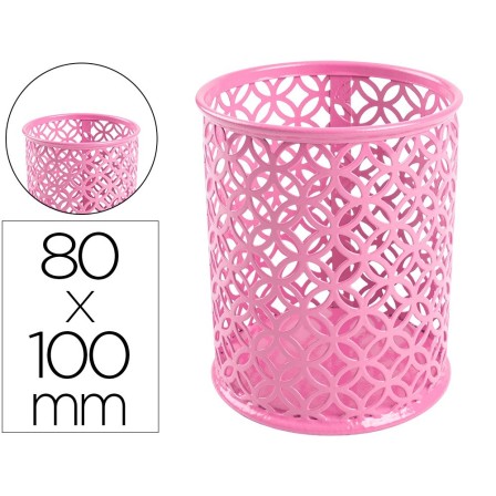 CUBILETE PORTALAPICES Q-CONNECT METAL REDONDO DIAMETRO 80 ALTURA 10...