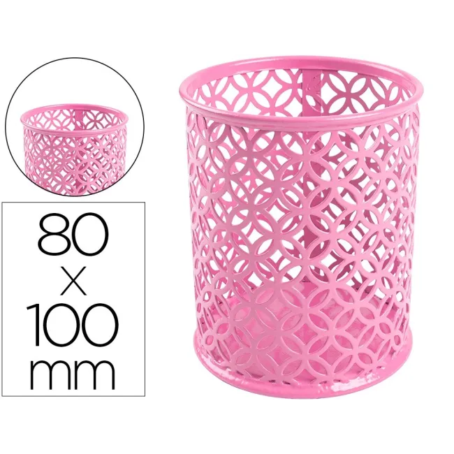 CUBILETE PORTALAPICES Q-CONNECT METAL REDONDO DIAMETRO 80 ALTURA 10...