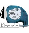 CINTA DYMO METALIZADA 12MMX4MT -NEGRO/PLATA PARA LETRATAG