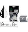 CINTA BROTHER MK-221 BLANCO-NEGRO 9MM LONGITUD 8 MT