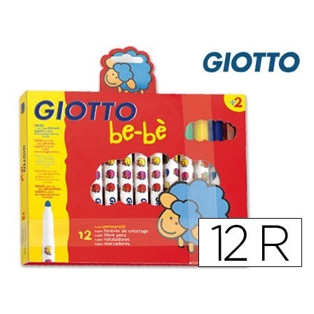 ROTULADOR GIOTTO BEBE -CAJA DE 12 COLORES