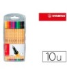 ROTULADOR STABILO PUNTA DE FIBRA POINT 88 ESTUCHE DE 10 COLORES SUR...