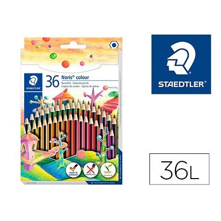 LAPICES DE COLORES STAEDTLER WOPEX ECOLOGICO 36 COLORES EN CAJA DE ...