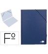 CARPETA LIDERPAPEL GOMAS FOLIO SENCILLA PVC AZUL