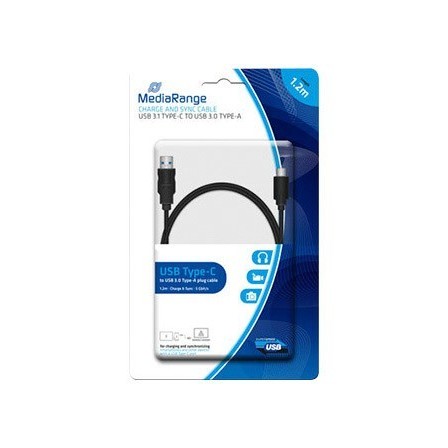 CABLE USB 3.1 TIPO C A USB 3.0 TIPO A MEDIARANGE LONGITUD DEL CABLE...