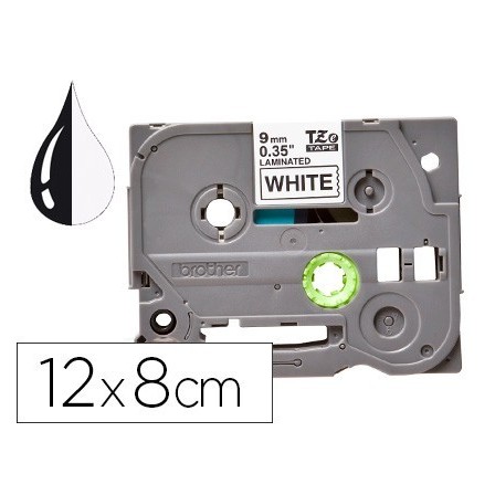 CINTA Q-CONNECT TZE-231 BLANCO-NEGRO 12MM LONGITUD 8 MT