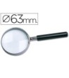 LUPA CRISTAL ARO METALICO MANGO NEGRO W-103 63 MM