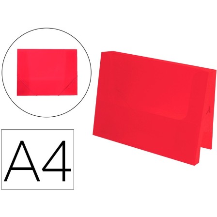 CARPETA LIDERPAPEL PORTADOCUMENTOS POLIPROPILENO DINA4 ROJO TRANSLU...