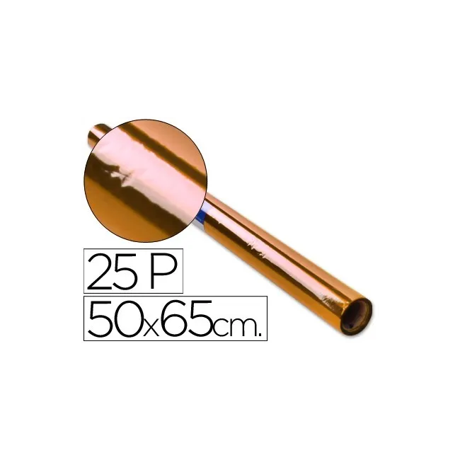 PAPEL CELOFAN ROLLO TREPADO NARANJA -25 HOJAS DE 50X65 CM
