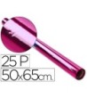 PAPEL CELOFAN ROLLO TREPADO ROSA -25 HOJAS DE 50X65 CM