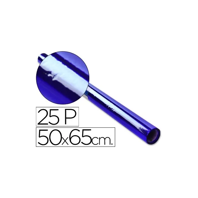 PAPEL CELOFAN ROLLO TREPADO AZUL -25 HOJAS DE 50X65 CM