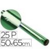 PAPEL CELOFAN ROLLO TREPADO VERDE -25 HOJAS DE 50X65 CM