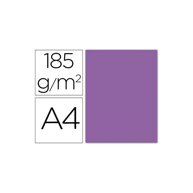 CARTULINA GUARRO DIN A4 VIOLETA 185 GR PAQUETE 50 H