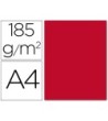 CARTULINA GUARRO DIN A4 ROJO 185 GR PAQUETE 50 H