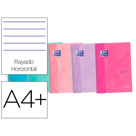 CUADERNO ESPIRAL OXFORD EBOOK 5 TAPA EXTRADURA DIN A4+ 120 H HORIZO...