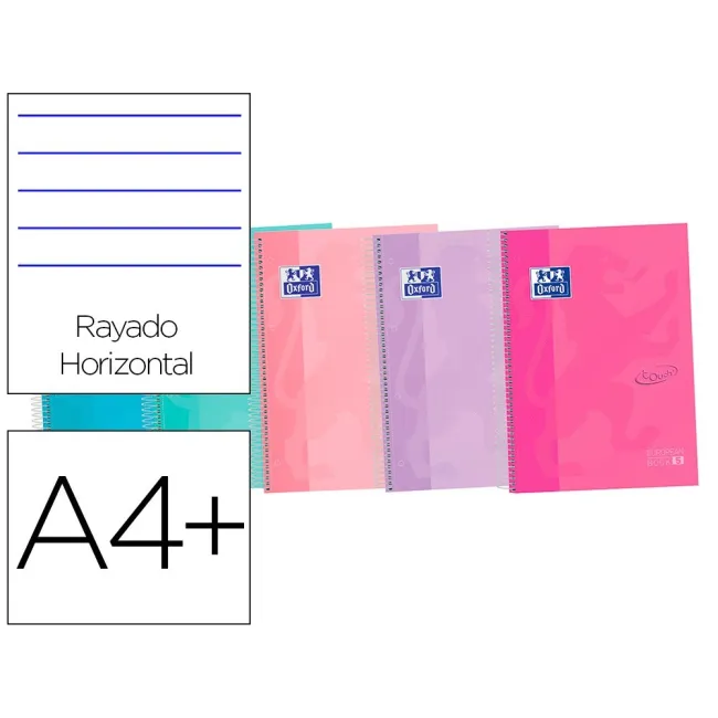 CUADERNO ESPIRAL OXFORD EBOOK 5 TAPA EXTRADURA DIN A4+ 120 H HORIZO...