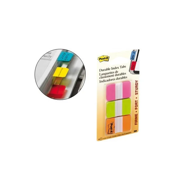 BANDERITAS SEPARADORAS RIGIDASDISPENSADOR 3 COLORES POST-IT INDEX 6...