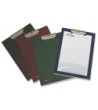 PORTANOTAS PARDO CARTON FORRADO PVC FOLIO CON PINZA METALICA NEGRO