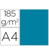 CARTULINA GUARRO DIN A4 AZUL CARIBE 185 GR PAQUETE DE 50 H