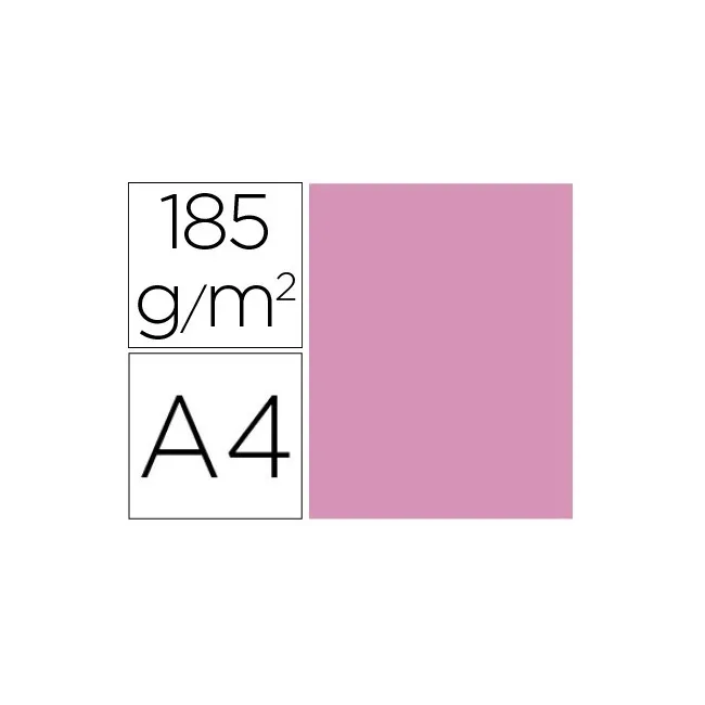 CARTULINA GUARRO DIN A4 ROSA CHICLE 185 GR PAQUETE DE 50 H