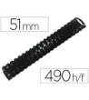 CANUTILLO Q-CONNECT OVALADO 51 MM PLASTICO NEGRO CAPACIDAD 490 HOJA...