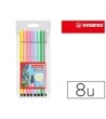 ROTULADOR STABILO ACUARELABLE PEN 68 ESTUCHE DE 8 COLORES SURTIDOS ...