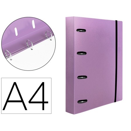 CARPETA CON RECAMBIO LIDERPAPEL A4 CUADRO 5MM 100 HOJAS 80G POLIPRO...