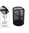 CUBILETE PORTALAPICES Q-CONNECT METAL REJILLA NEGRO CON 3 COMPARTIM...