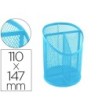 CUBILETE PORTALAPICES Q-CONNECT METAL REJILLA TURQUESA CON 3 COMPAR...