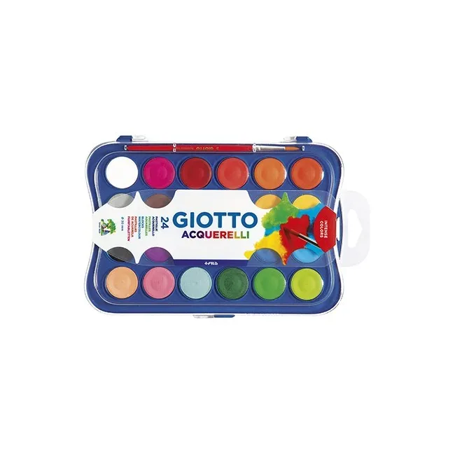ACUARELA GIOTTO 24 COLORES ESTUCHE DE PLASTICO