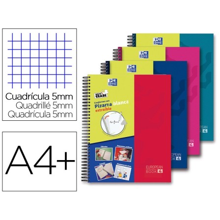 CUADERNO ESPIRAL OXFORD EUROPEANBOOK 5 WRITE&ERASE SCHOOL CLASSIC D...