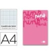 BLOC ENCOLADO LIDERPAPEL CUADRO 5 MM ROSA A4 NATURAL 100 HOJAS 100 ...