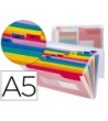 CARPETA LIDERPAPEL CLASIFICADOR FUELLE POLIPROPILENO DIN A5 SPECTRA...