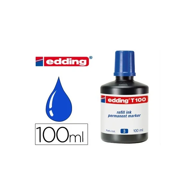 TINTA ROTULADOR EDDING T-100 AZUL -FRASCO DE 100 ML