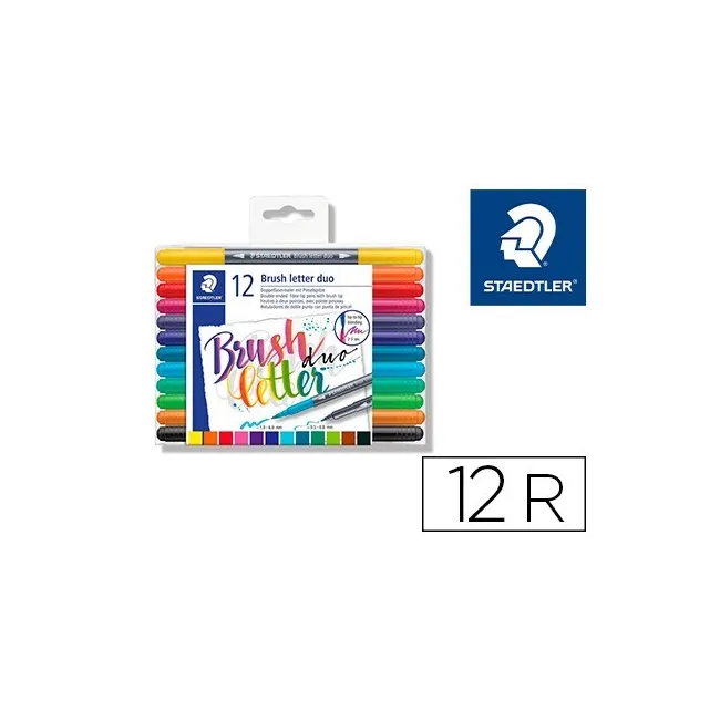 ROTULADOR STAEDTLER 3004 DOBLE PUNTA PARA HAND LETTERING ESTUCHE DE...
