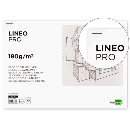 BLOC DIBUJO LIDERPAPEL LINEAL ESPIRAL 460X325MM 20 HOJAS 180 G/M2 C...