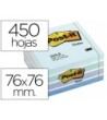 BLOC DE NOTAS ADHESIVAS QUITA Y PON POST-IT 76X76 MM CUBO COLOR AZU...