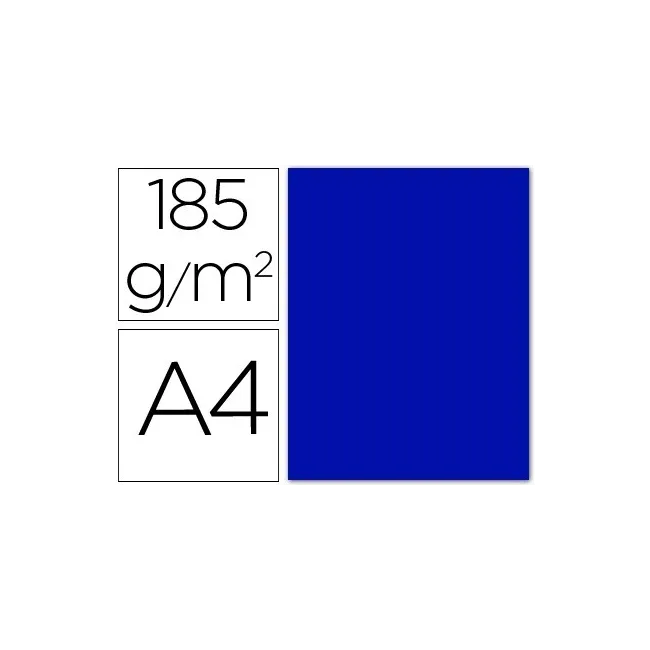 CARTULINA GUARRO DIN A4 AZUL ULTRAMAR 185 GR PAQUETE 50 H
