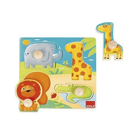 PUZZLE GOULA ANIMALES SELVA 4 PIEZAS
