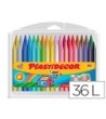 LAPICES CERA PLASTIDECOR CAJA DE 36 COLORES
