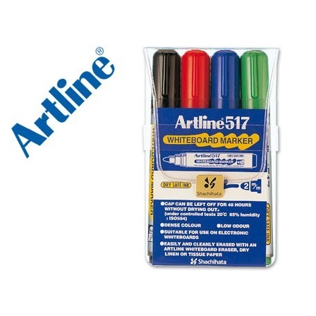 ROTULADOR ARTLINE PIZARRA EK-517 4 -PUNTA REDONDA 2 MM -BOLSA DE 4 ...