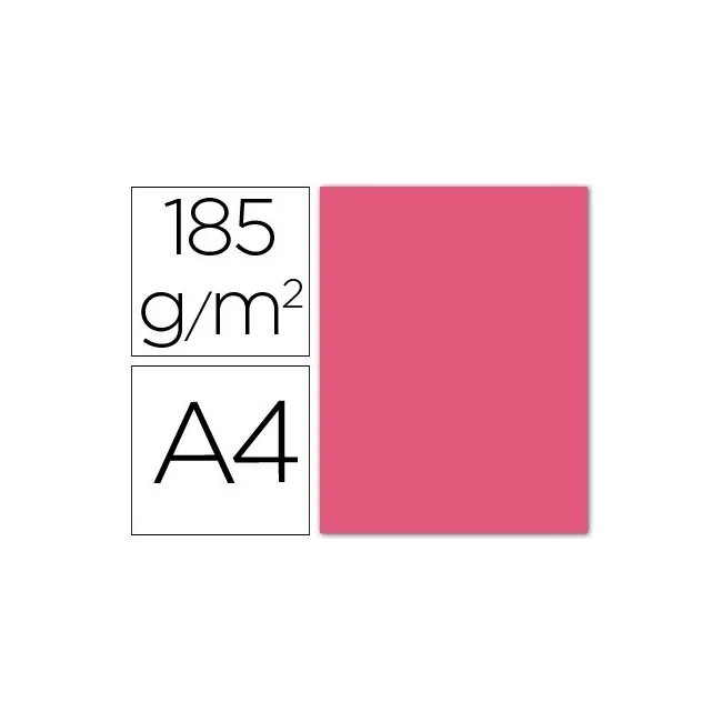 CARTULINA GUARRO DIN A4 FUCSIA 185 GR PAQUETE 50 H