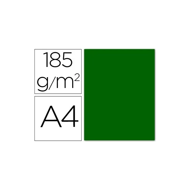 CARTULINA GUARRO DIN A4 VERDE BILLAR 185 GR PAQUETE 50 H