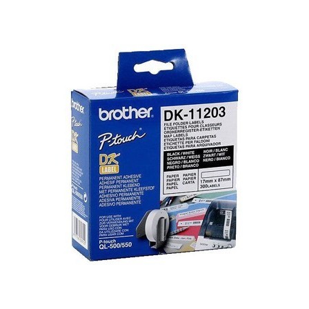 ETIQUETA ADHESIVA BROTHER DK11203 -TAMAÑO 17X87 MM PARA IMPRESORAS ...