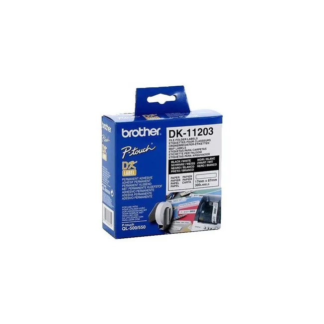 ETIQUETA ADHESIVA BROTHER DK11203 -TAMAÑO 17X87 MM PARA IMPRESORAS ...