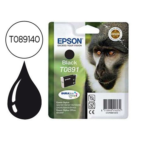 INK-JET EPSON T0891 NEGRO STYLUS S20 / SX-100 / SX-110