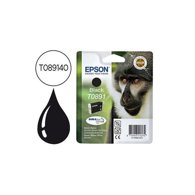 INK-JET EPSON T0891 NEGRO STYLUS S20 / SX-100 / SX-110