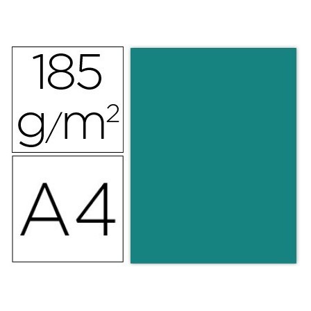 CARTULINA GUARRO DIN A4 VERDE MENTA 185 GR PAQUETE DE 50 H